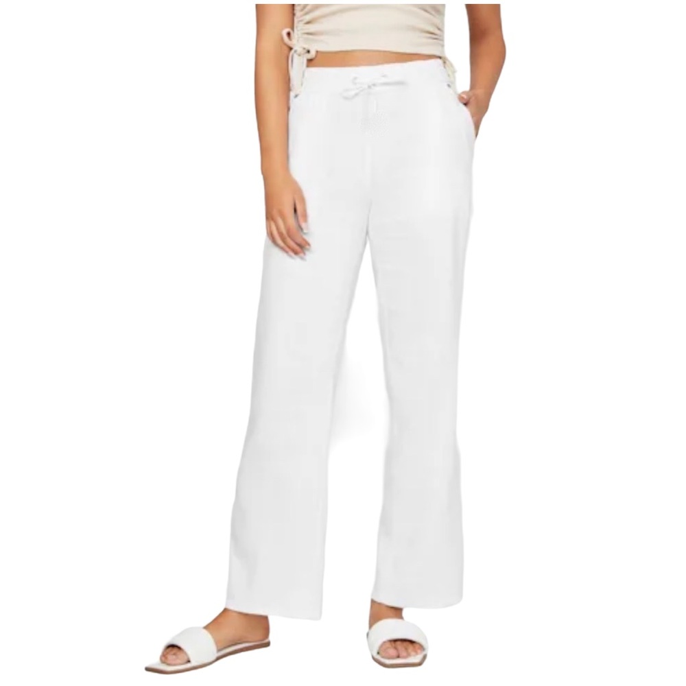 Guess Eco Ilar Linen-Blend Pants Trousers size Large